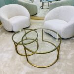 Brass nesting glass coffee table photo review