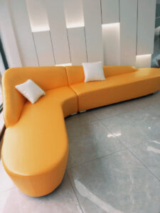 Orange Light L-Shaped Sofa photo review