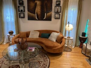 Sara Velvet Curved Sofa 3-Seater photo review