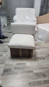 Amazon Wood Accent Chair Boucle photo review